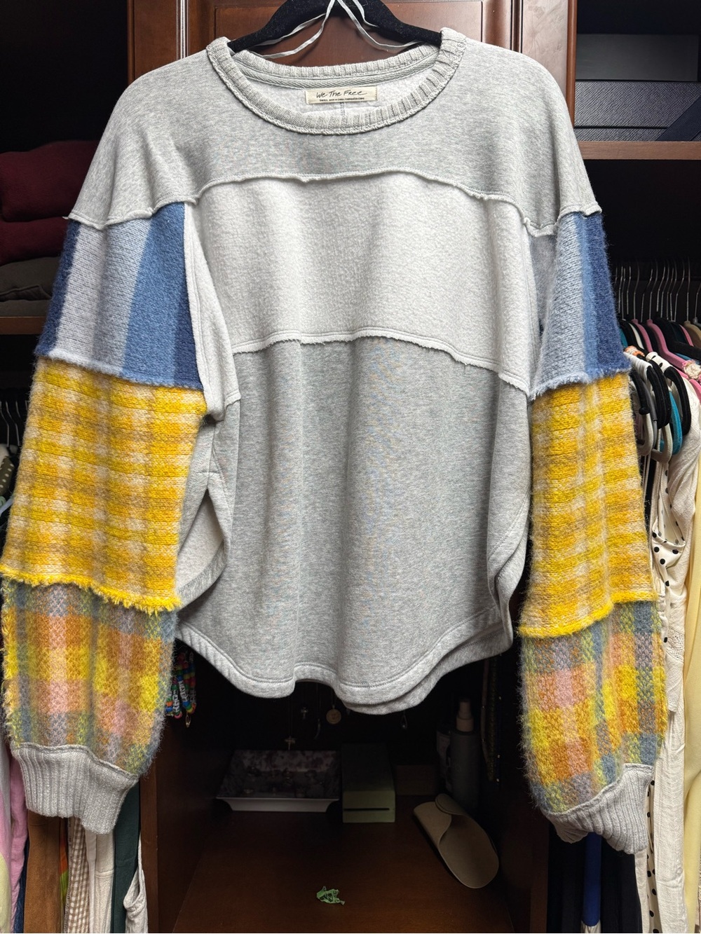 Free People We The Free Easy On Me Pullover - Heather Gray Combo
